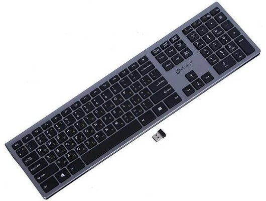 Клавиатура беспроводная Oklick 890S серый